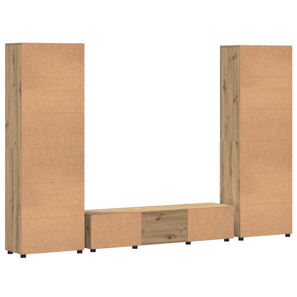 Set TV komoda FLORIN 3 pcs Umjetnički hrast Konstruirano drvo