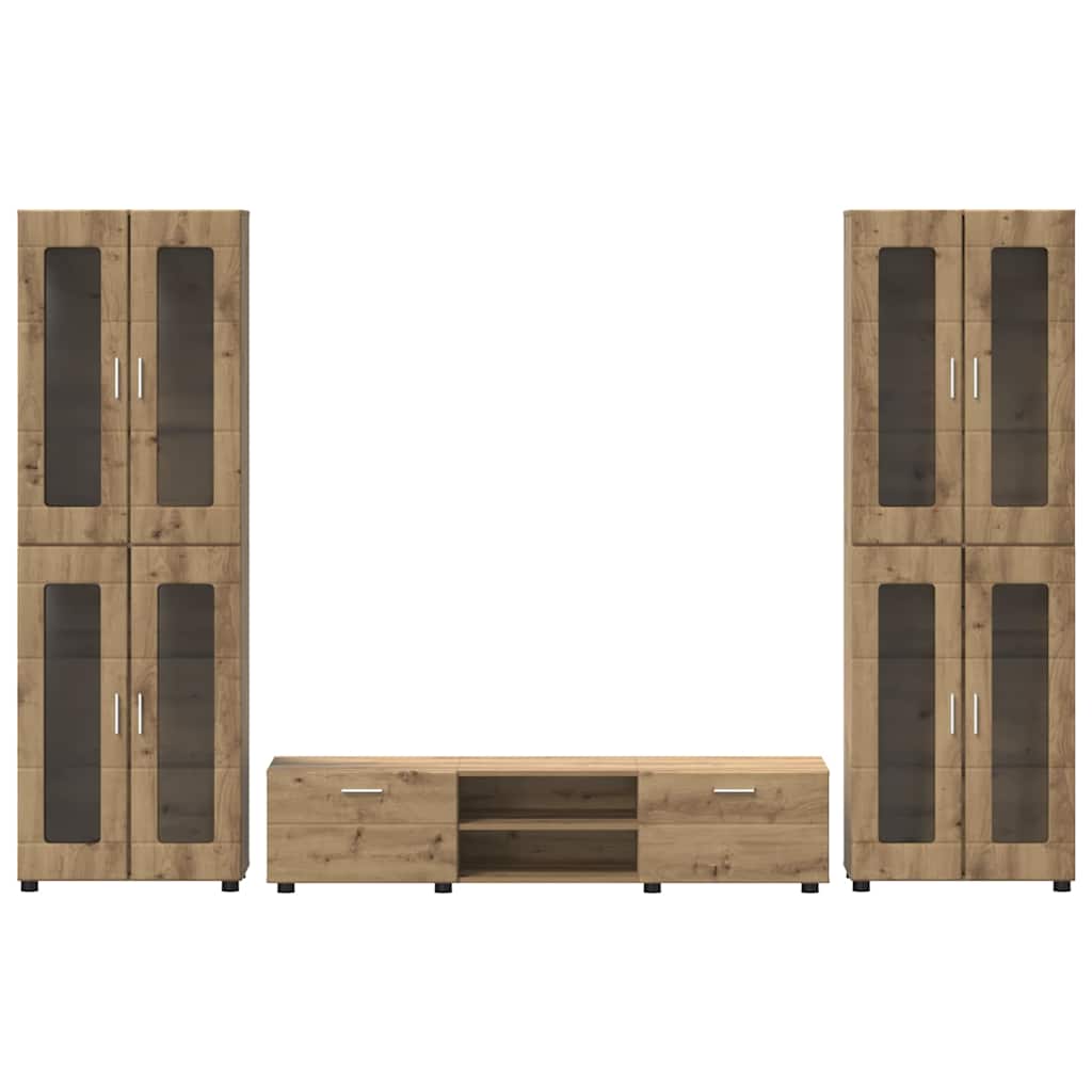 Set TV komoda FLORIN 3 pcs Umjetnički hrast Konstruirano drvo