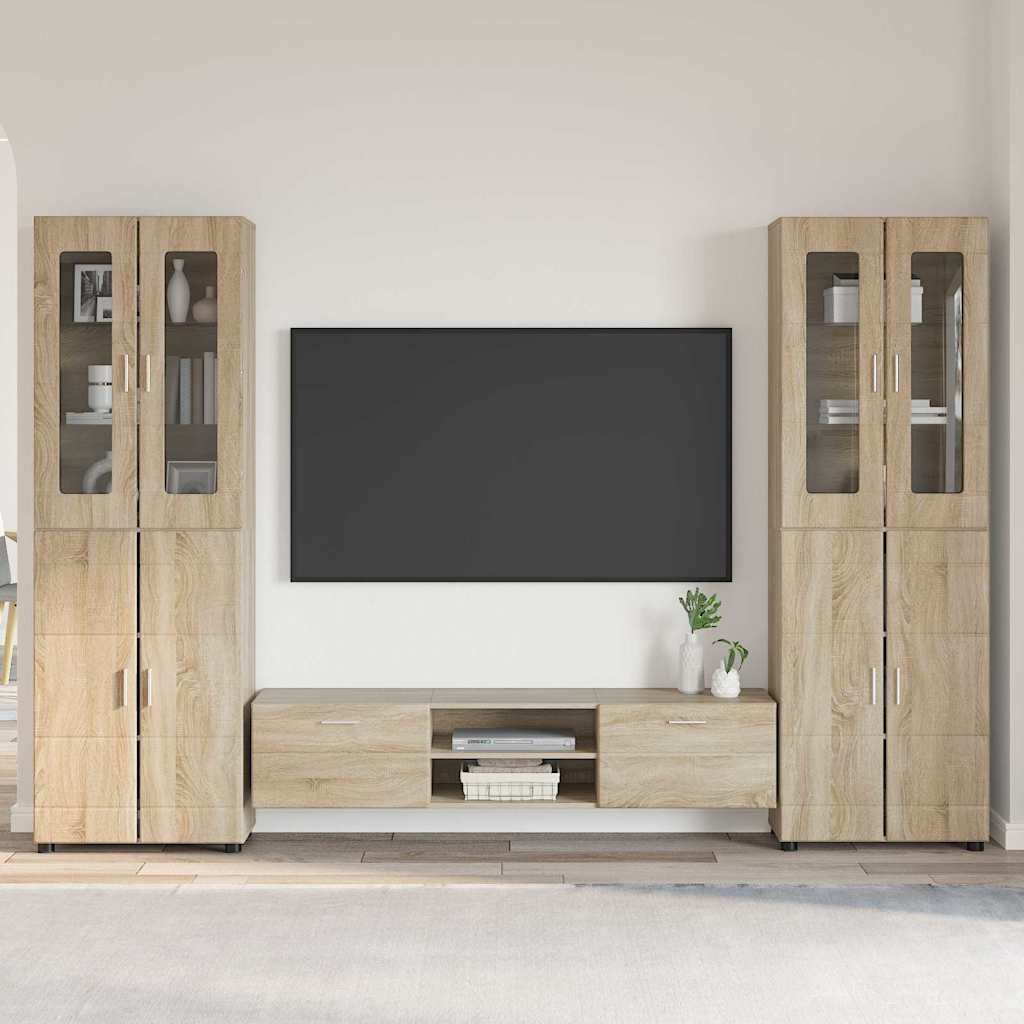 Set TV komoda FLORIN 3 pcs Sonoma hrast Konstruirano drvo
