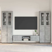 Set TV komoda FLORIN 3 kom. Betonski sivi Konstruirano drvo