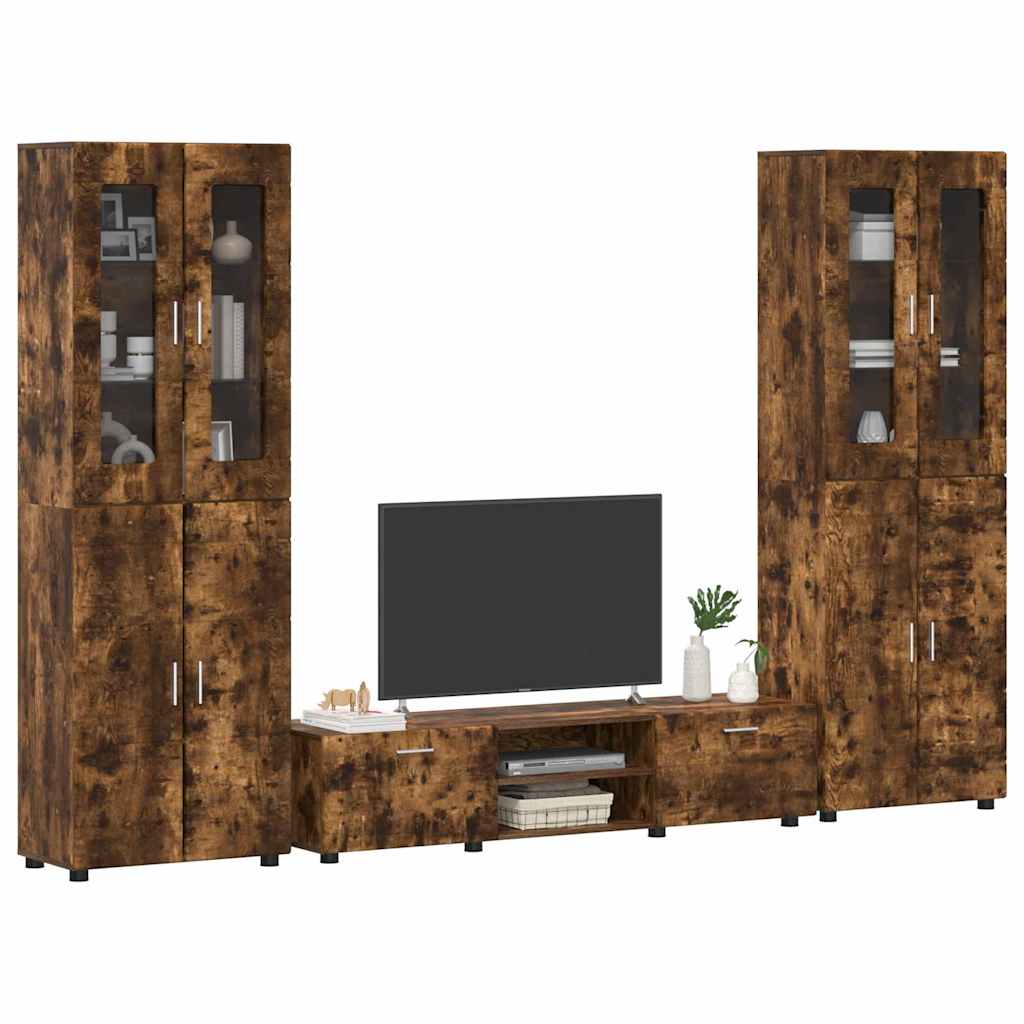 Set TV komoda FLORIN 3 pcs Dimljeni hrast Konstruirano drvo
