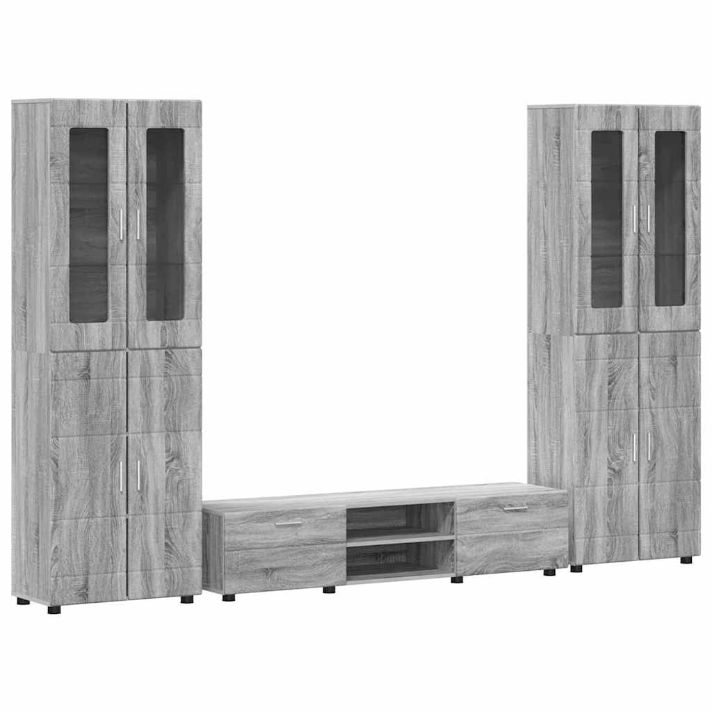 Set TV komoda FLORIN 3 pcs Siva Sonoma Konstruirano drvo