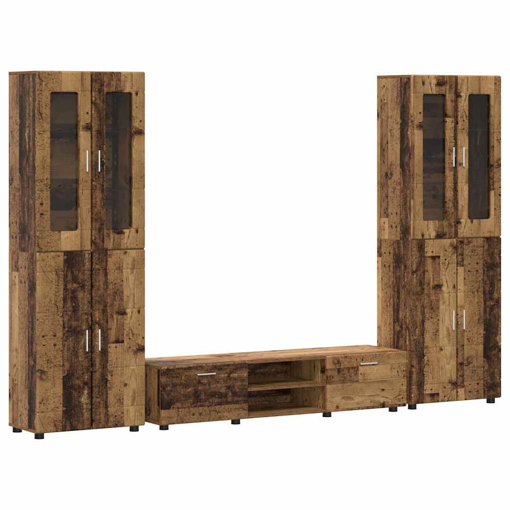 Set TV komoda FLORIN 3 pcs Staro drvo Konstruirano drvo
