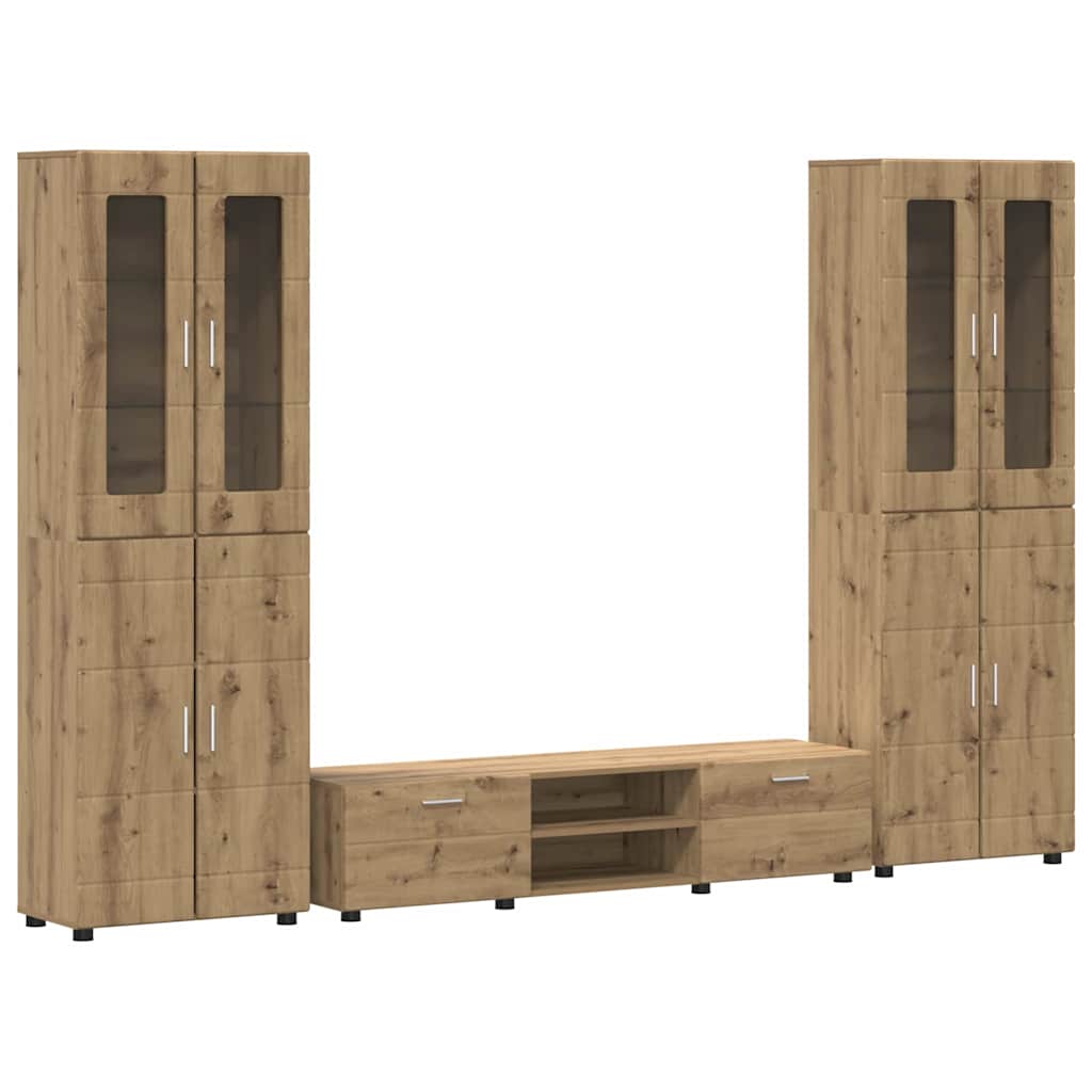 Set TV komoda FLORIN 3 pcs Umjetnički hrast Konstruirano drvo