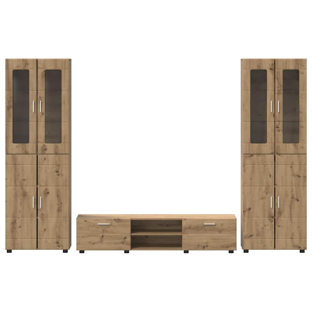 Set TV komoda FLORIN 3 pcs Umjetnički hrast Konstruirano drvo