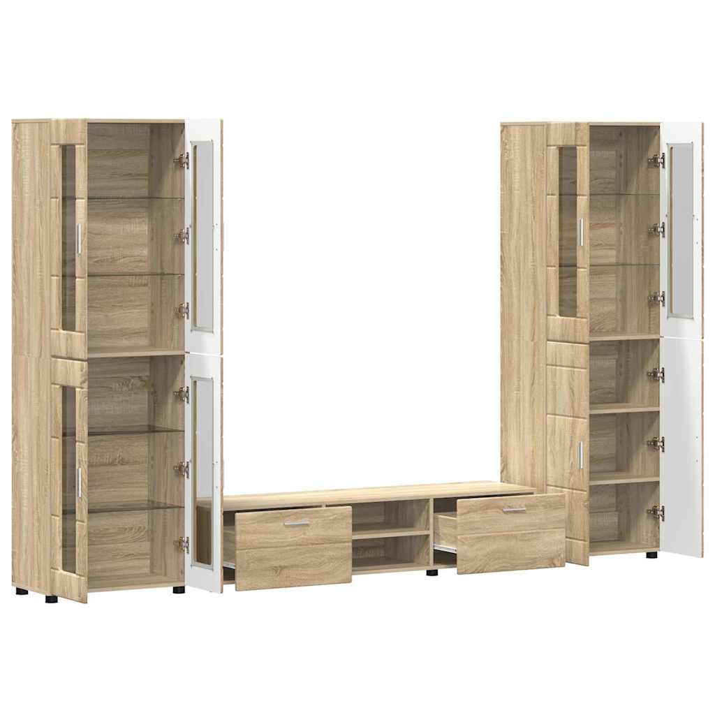 Set TV komoda FLORIN 3 pcs Sonoma hrast Konstruirano drvo