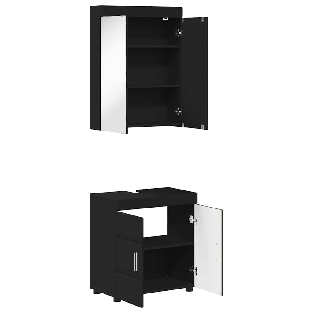Set namještaja za kupaonicu TULUM 2 pcs Crna 60 x 34 x 63 cm