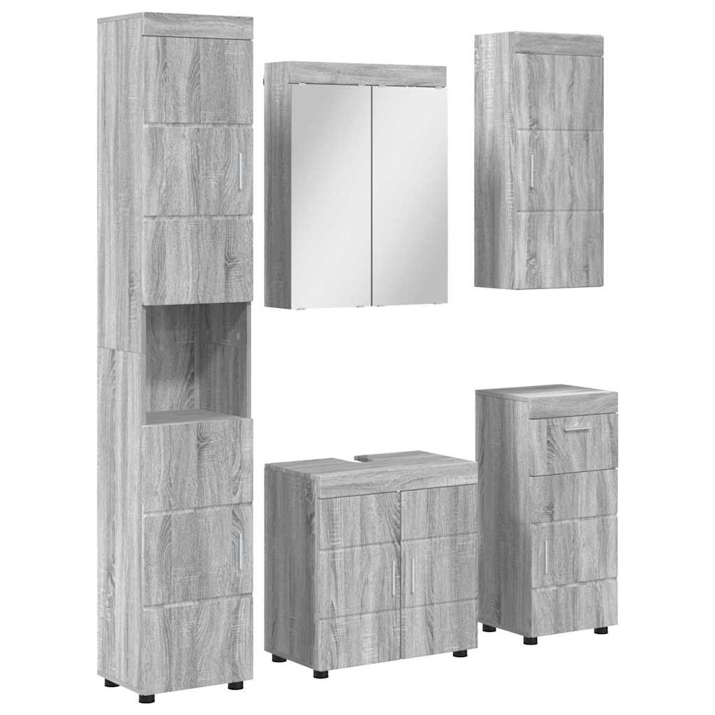 Set namještaja za kupaonicu TULUM 5 pcs Siva Sonoma