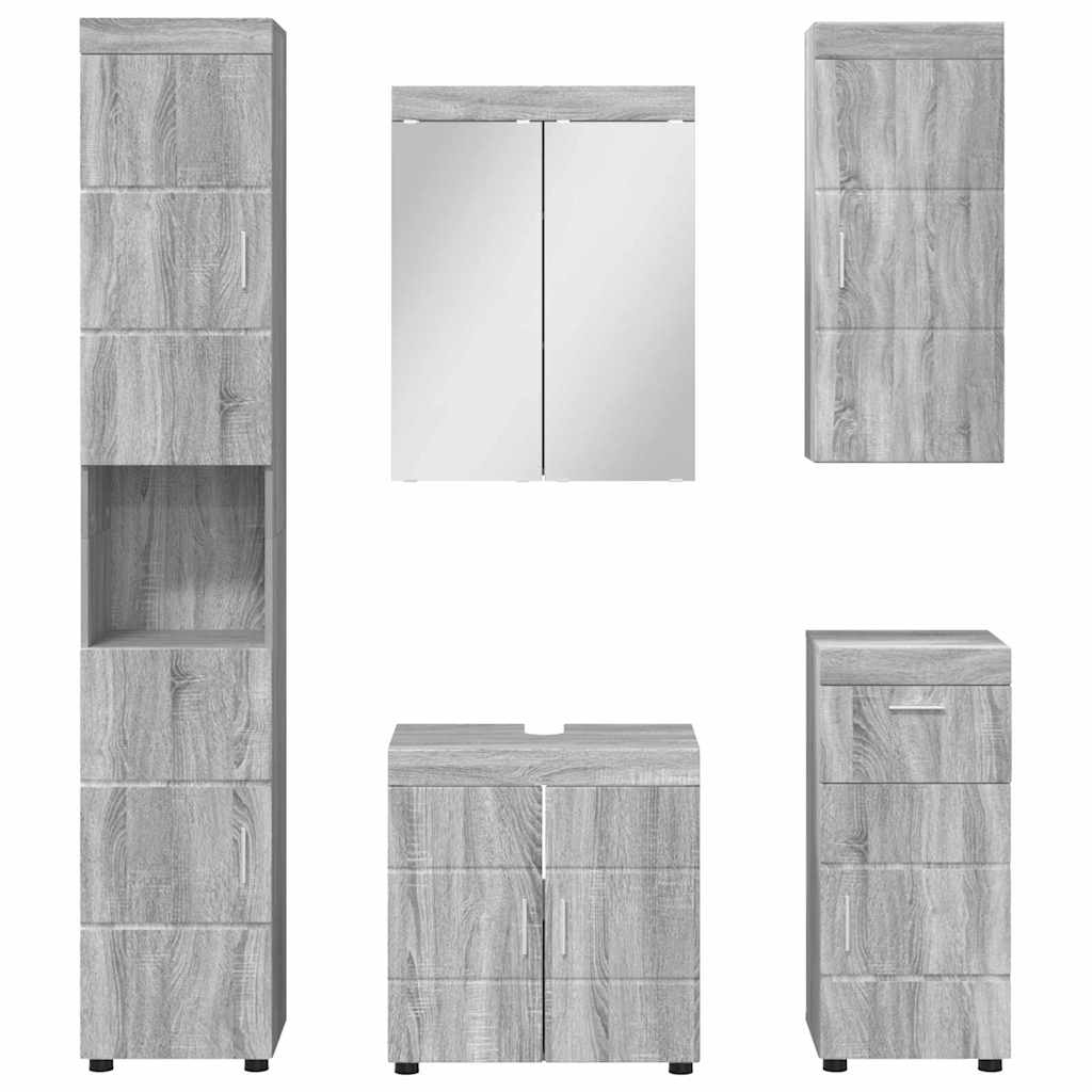 Set namještaja za kupaonicu TULUM 5 pcs Siva Sonoma