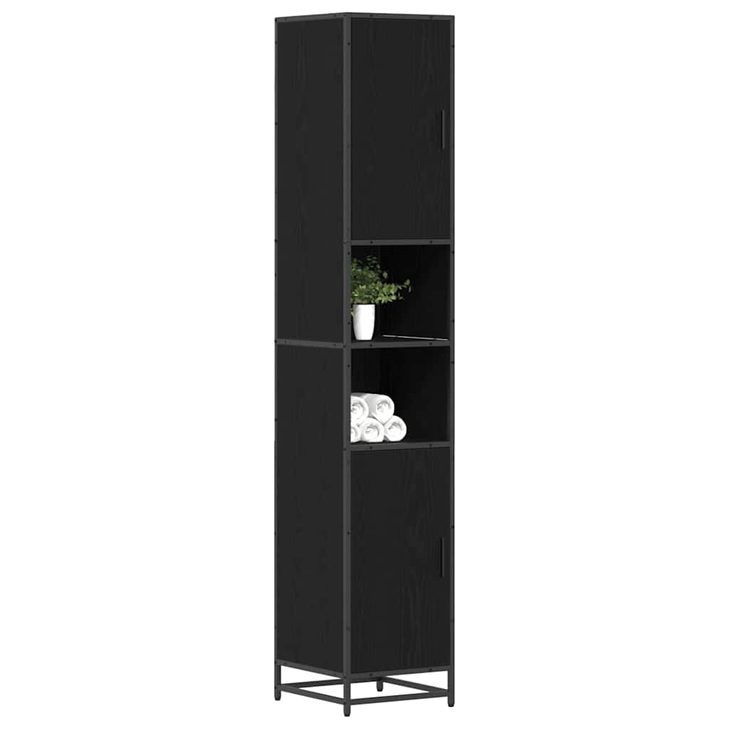 Set namještaja za kupaonicu Crni hrast 35 x 37,5 x 188,5 cm