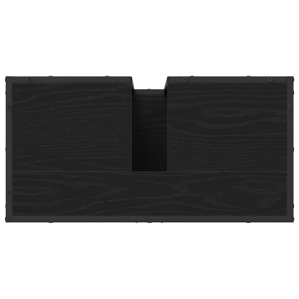 Set namještaja za kupaonicu 3 pcs Crni hrast Konstruirano drvo
