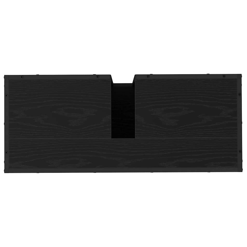 Set namještaja za kupaonicu 4 pcs Crni hrast Konstruirano drvo