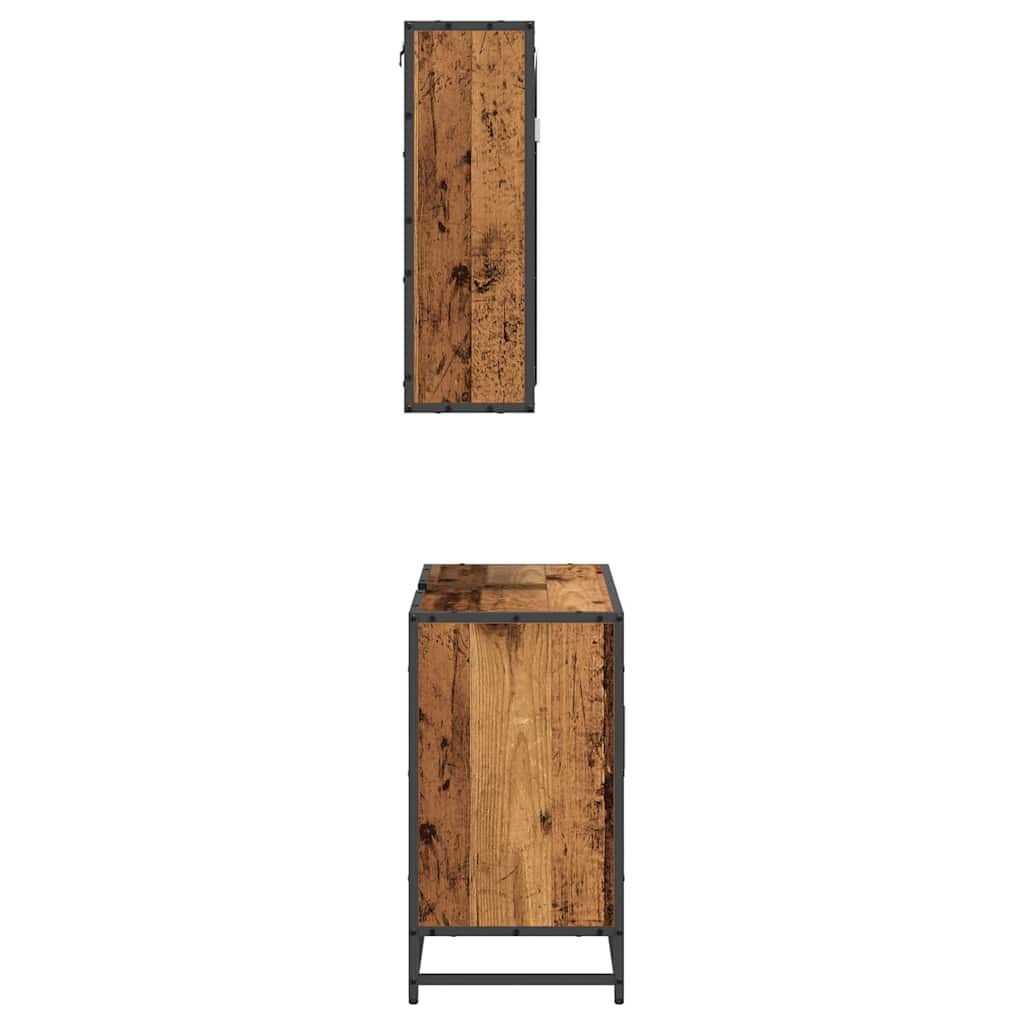 Set namještaja za kupaonicu 2 pcs Staro drvo Konstruirano drvo