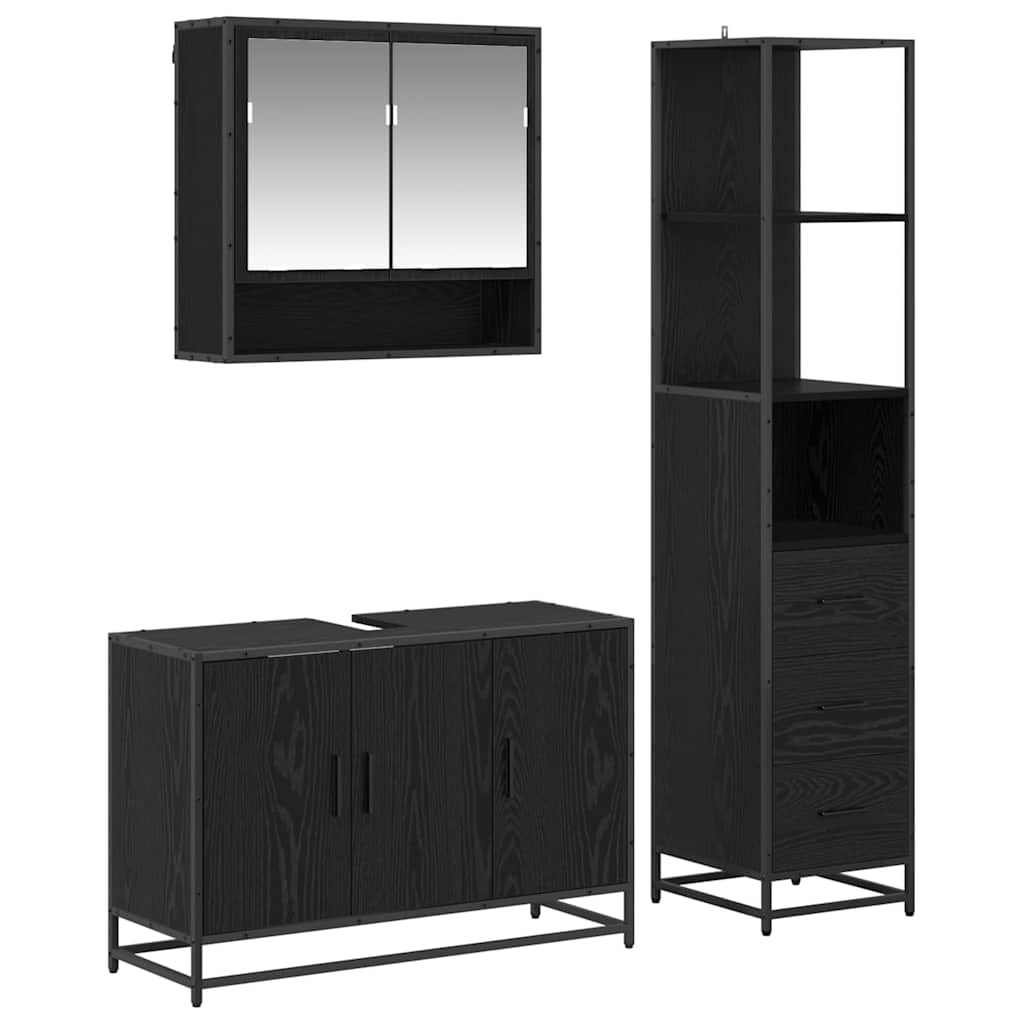 Set namještaja za kupaonicu 3 kom. Staro drvo 90 x 33 x 60 cm