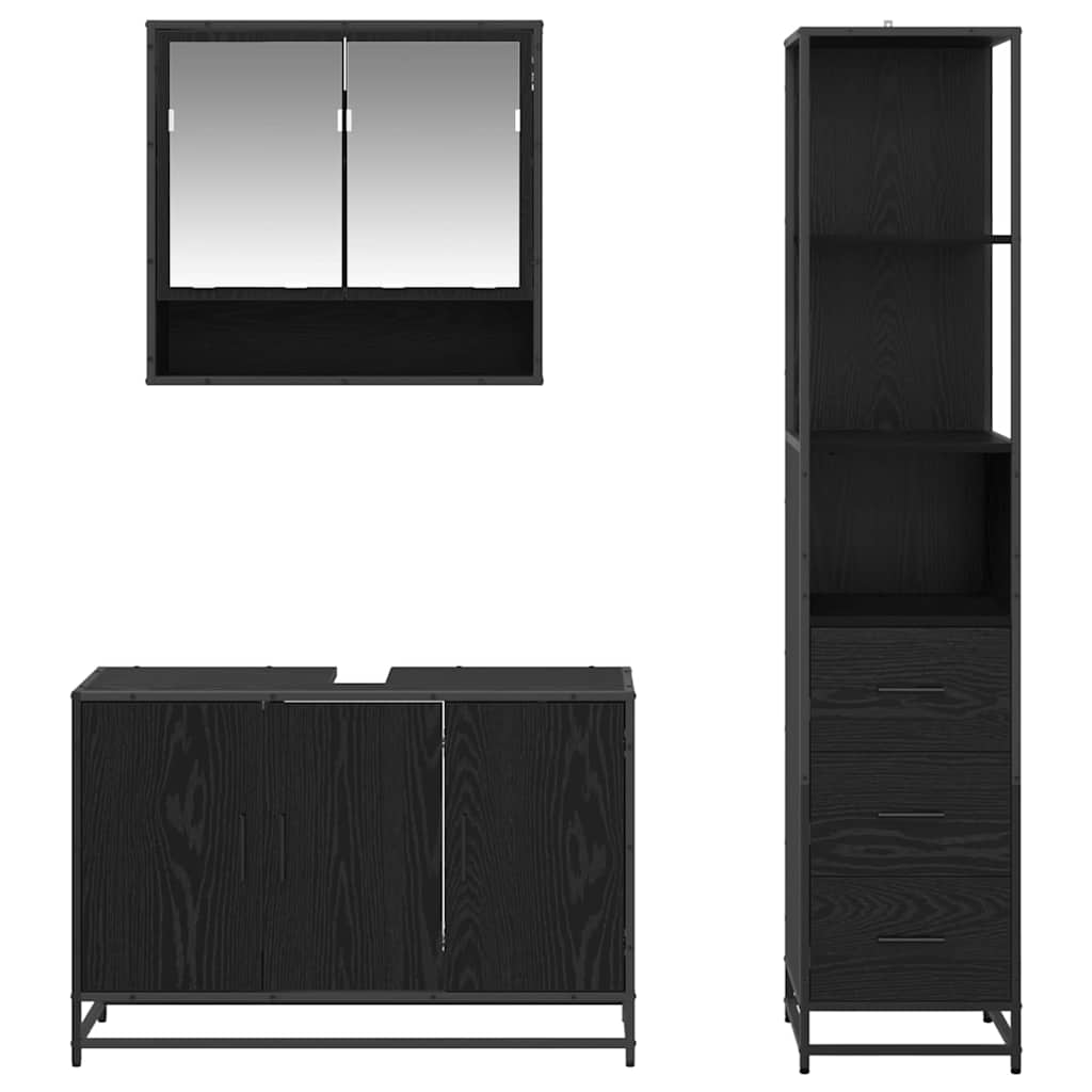 Set namještaja za kupaonicu 3 kom. Staro drvo 90 x 33 x 60 cm