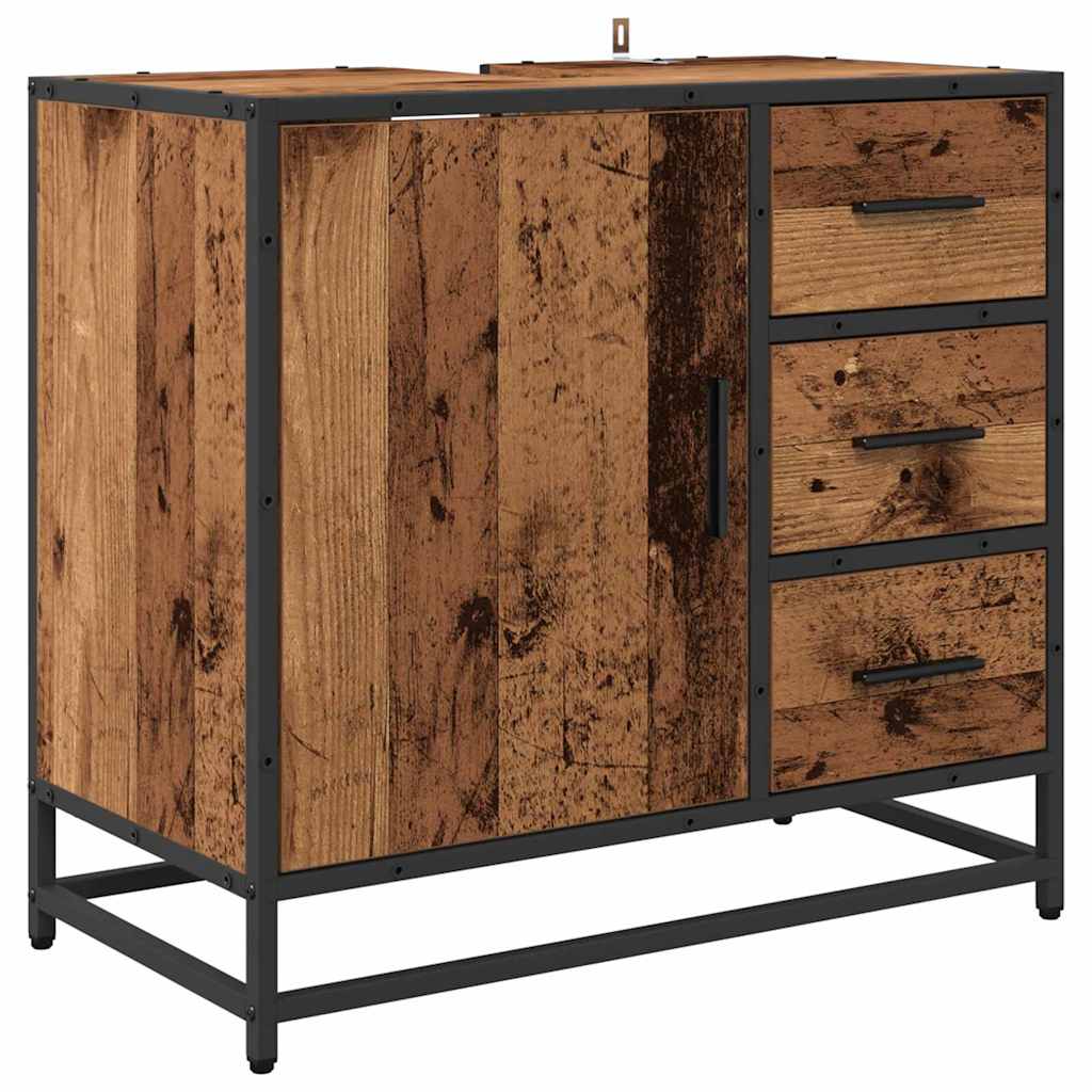 Set namještaja za kupaonicu 4 kom. Staro drvo 65 x 33 x 60 cm