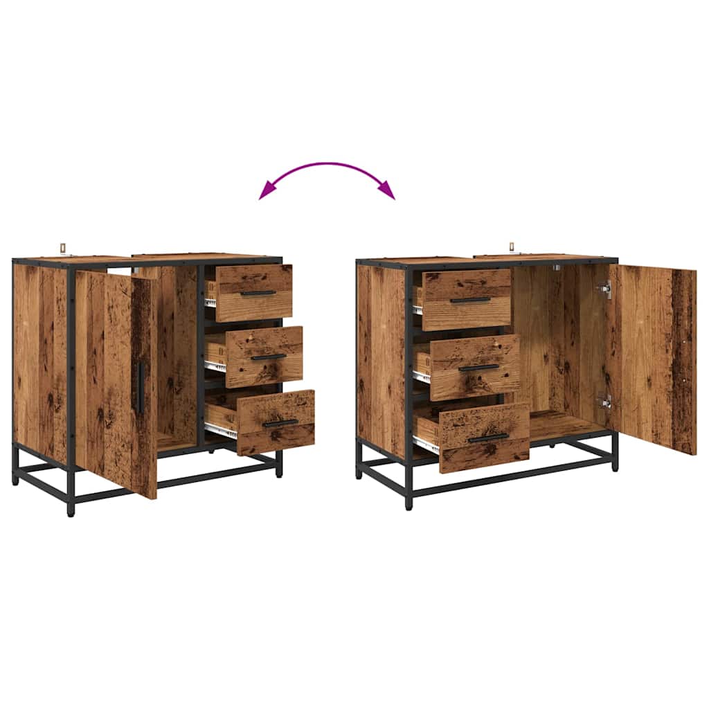 Set namještaja za kupaonicu 4 kom. Staro drvo 65 x 33 x 60 cm