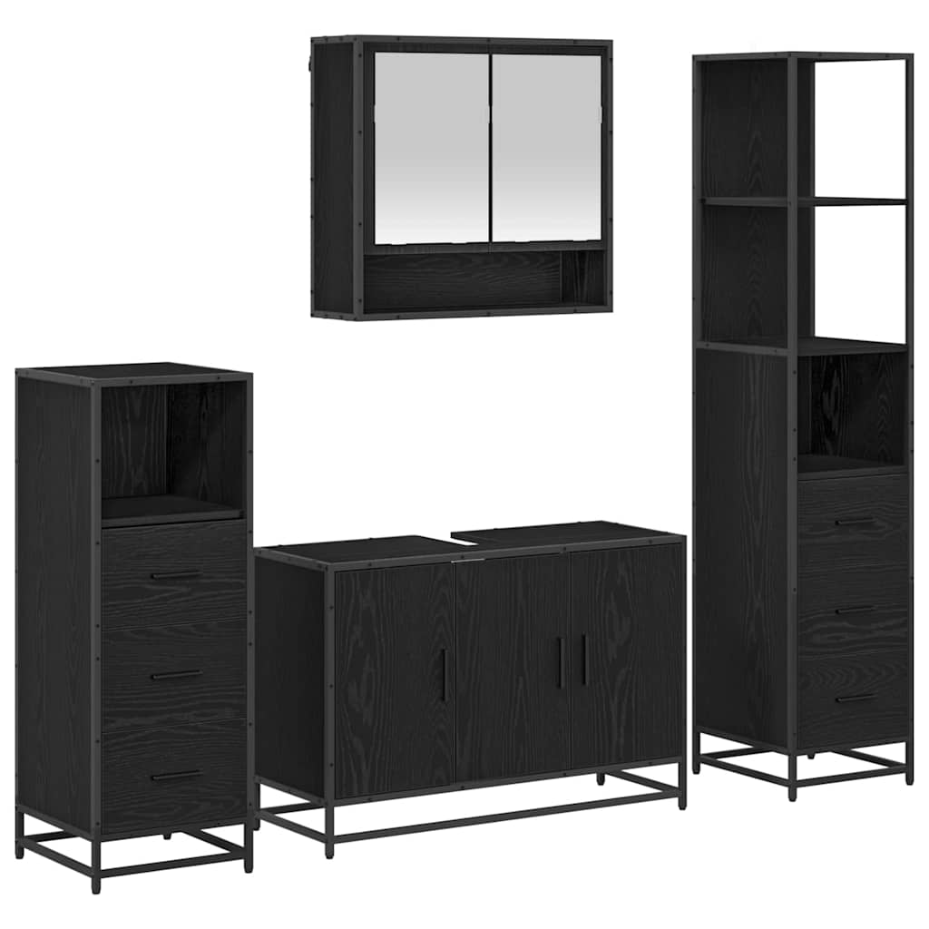 Set namještaja za kupaonicu s ladicama 3 pcs Umjetnički hrast