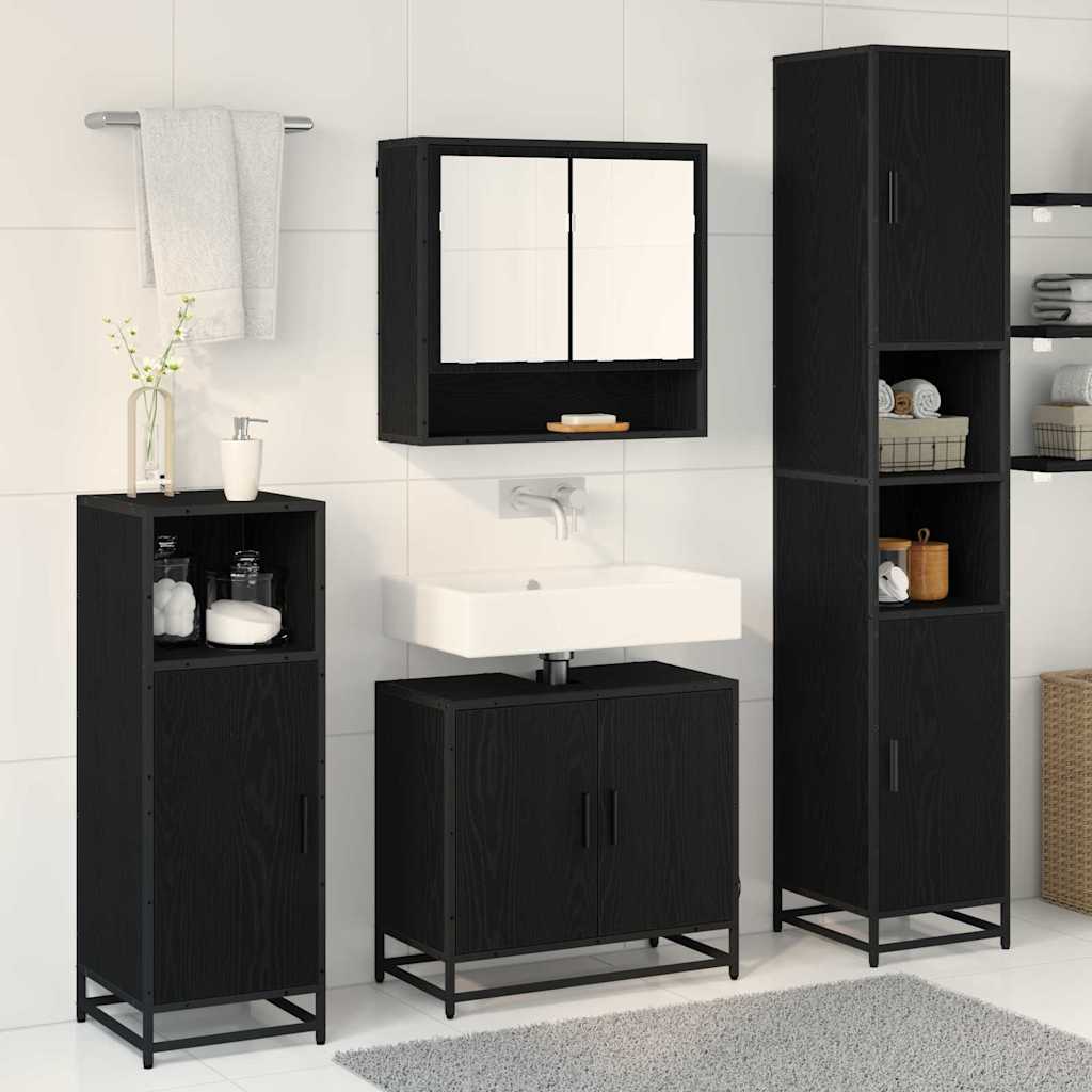 Set namještaja za kupaonicu s policom 3 pcs Umjetnički hrast