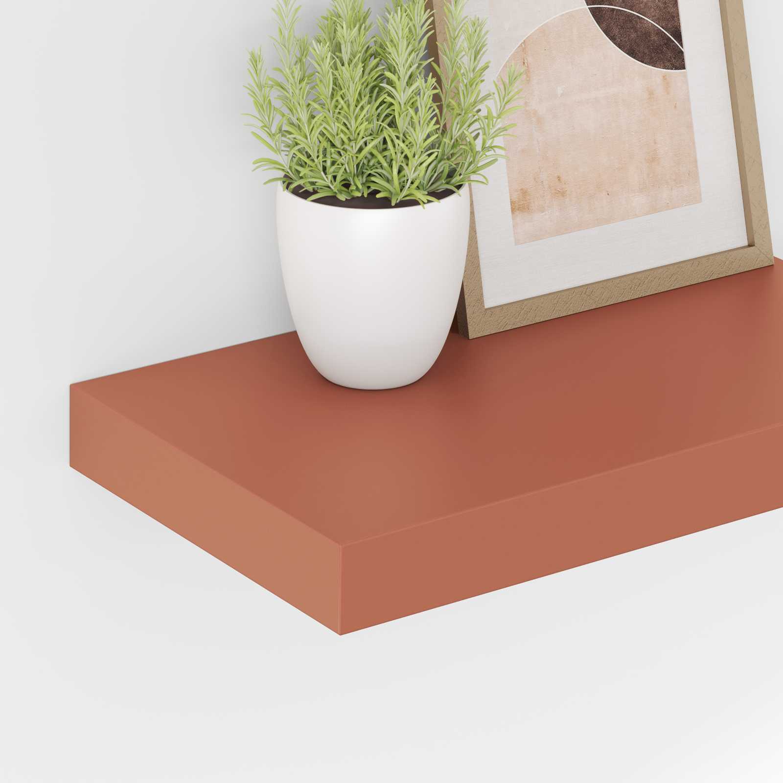 Polica na zidu 2 pcs Crvena 40 x 23,5 x 4 cm Konstruirano drvo