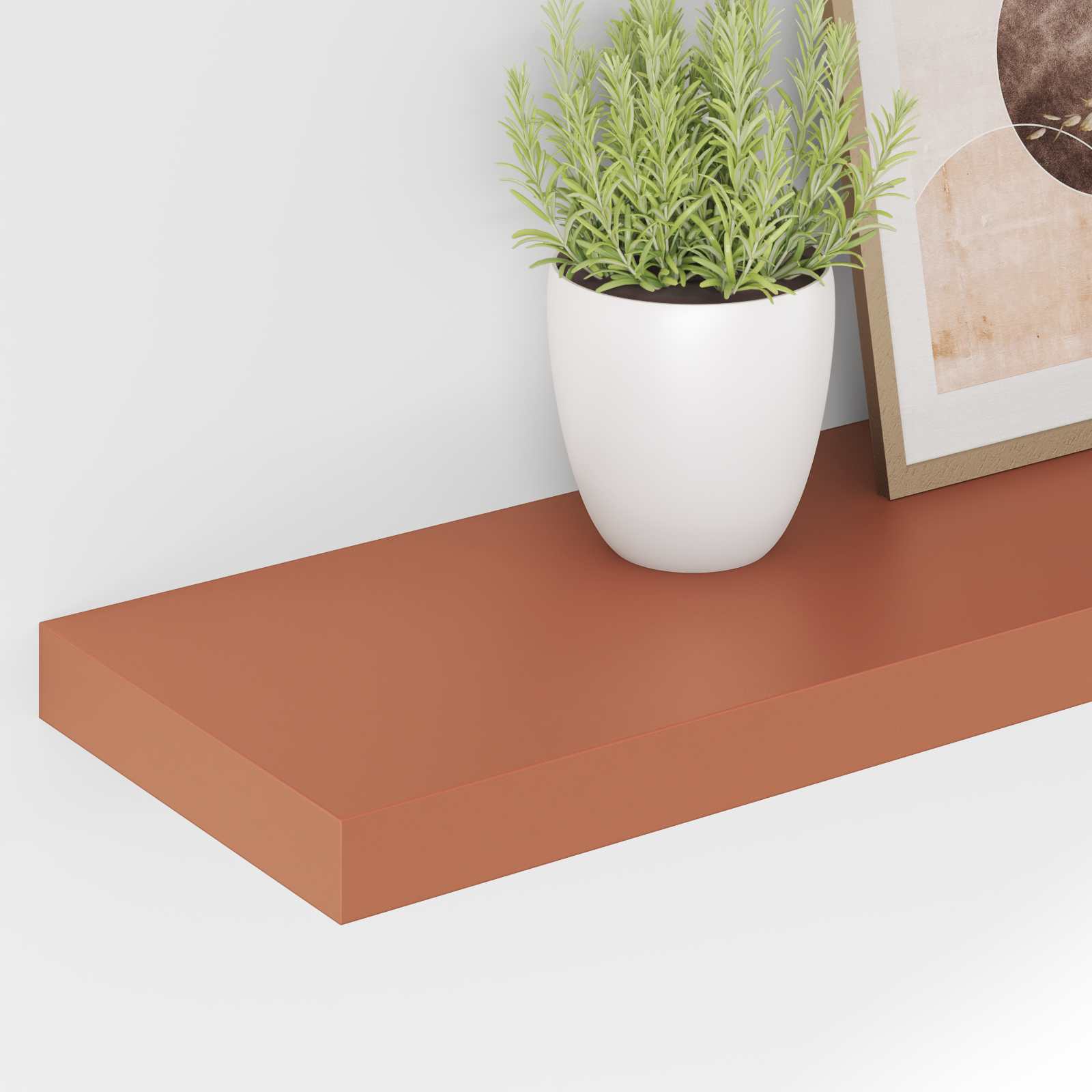 Polica na zidu 4 pcs Crvena 120 x 23,5 x 4 cm Konstruirano drvo