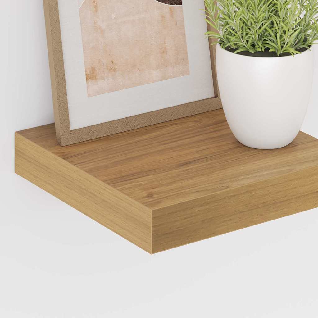 Polica na zidu 4 pcs Smeđa 23 x 23,5 x 4 cm Konstruirano drvo