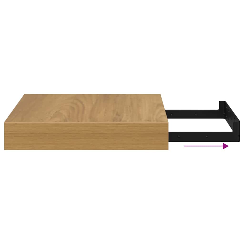 Polica na zidu 4 pcs Smeđa 23 x 23,5 x 4 cm Konstruirano drvo