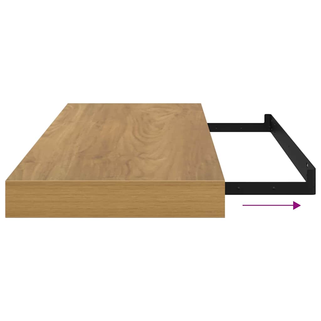 Polica na zidu Zidne Smeđa 60 x 23 x 4 cm Konstruirano drvo