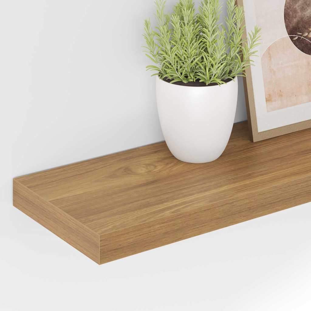 Polica na zidu 4 pcs Smeđa 90 x 23,5 x 4 cm Konstruirano drvo