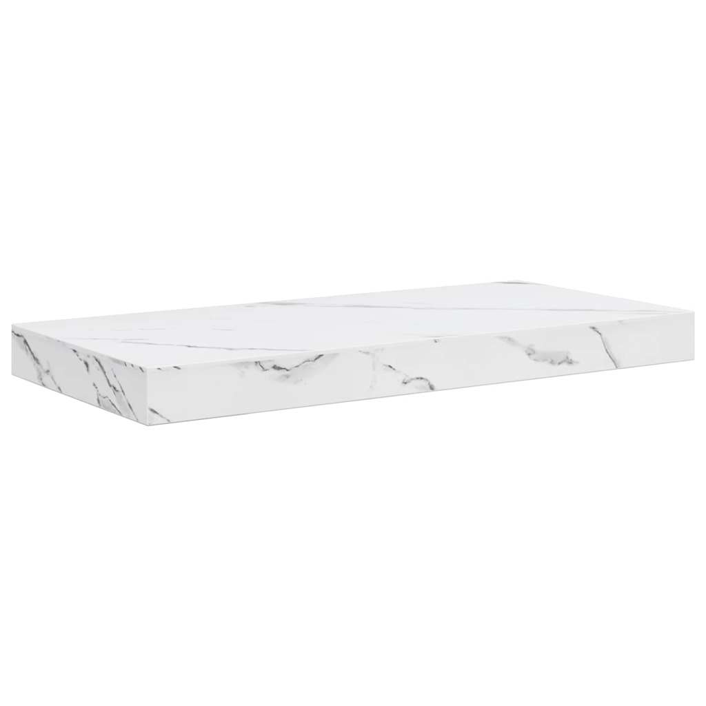 Polica na zidu Zidne 2 pcs Bijeli mramor 50 x 23,5 x 4 cm