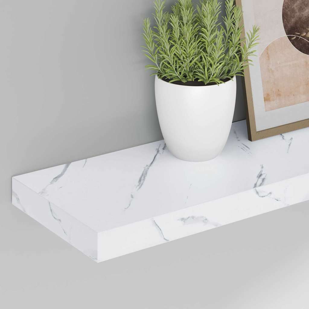 Polica na zidu Zidna montaža Bijeli mramor 90 x 23,5 x 3,8 cm