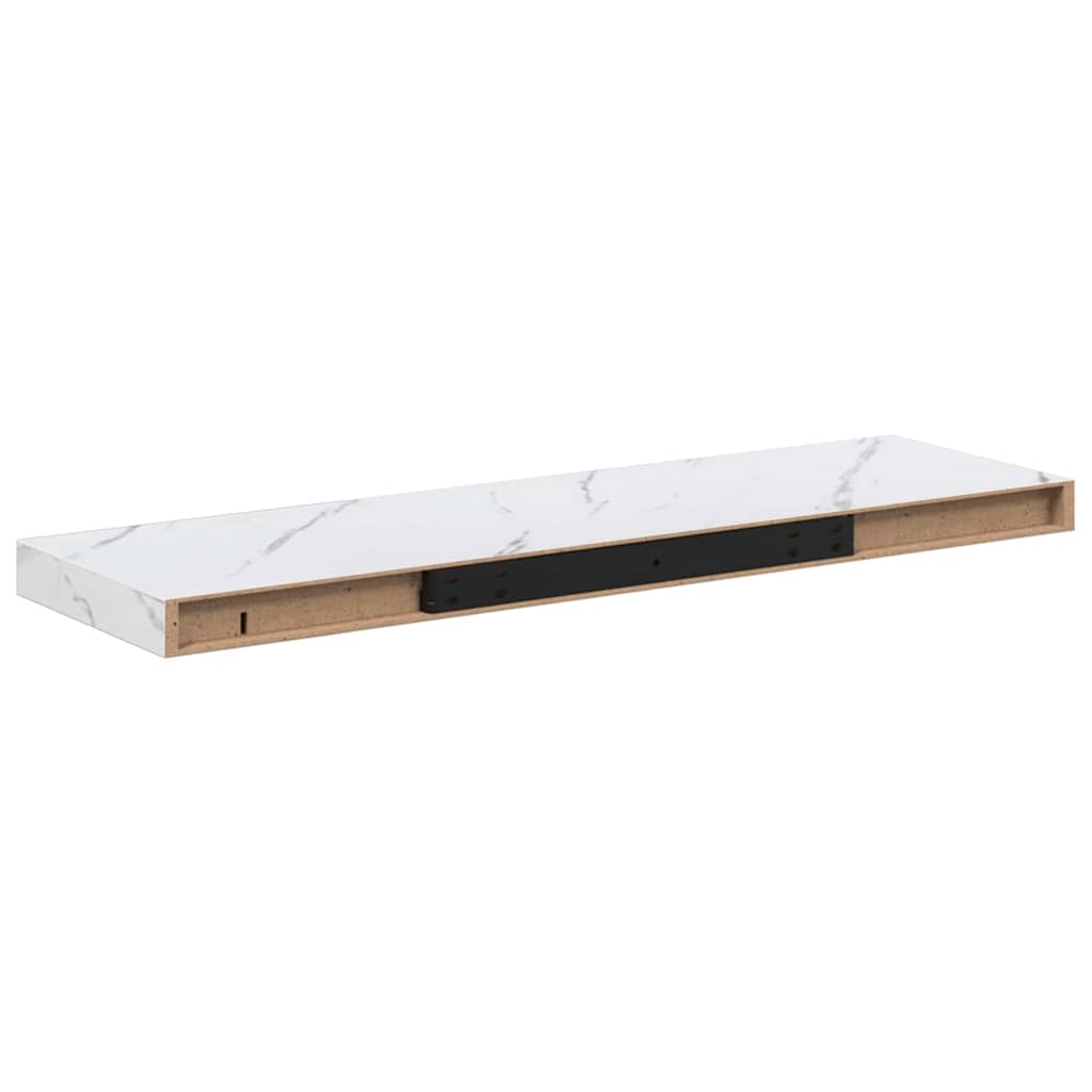 Polica na zidu Zidna montaža Bijeli mramor 90 x 23,5 x 3,8 cm