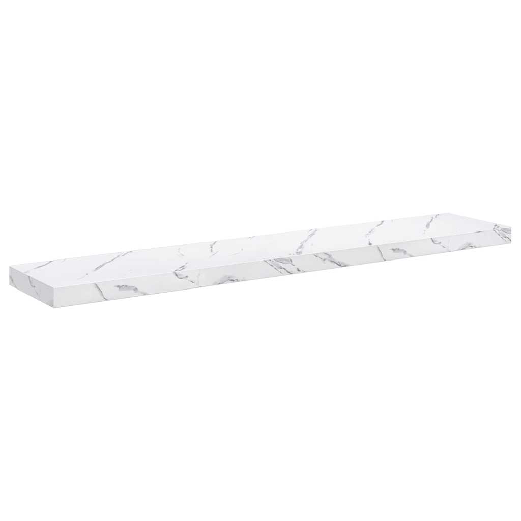 Polica na zidu Zidne 2 pcs Bijeli mramor 120 x 23,5 x 4 cm