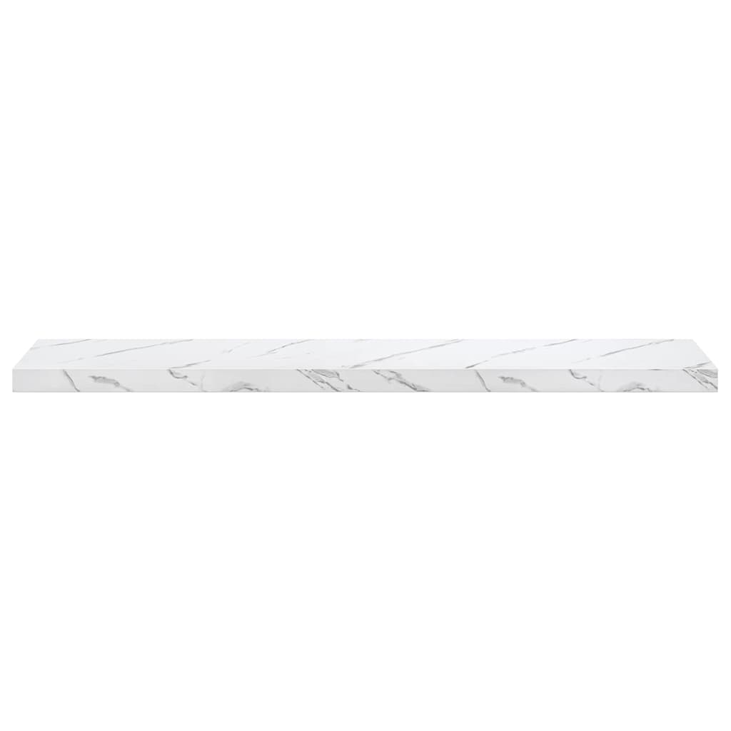 Polica na zidu Zidne 2 pcs Bijeli mramor 120 x 23,5 x 4 cm