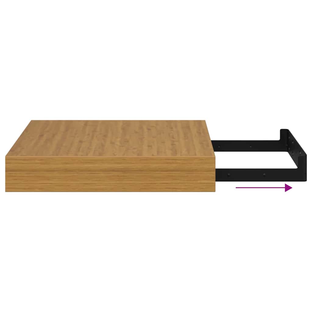 Polica na zidu Zidne Bež 23 x 23,5 x 4 cm Konstruirano drvo