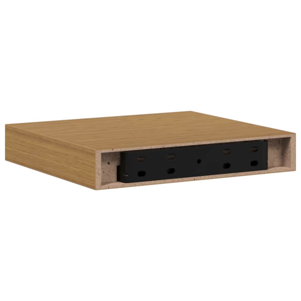 Polica na zidu 4 pcs Bež 23 x 23,5 x 4 cm Konstruirano drvo