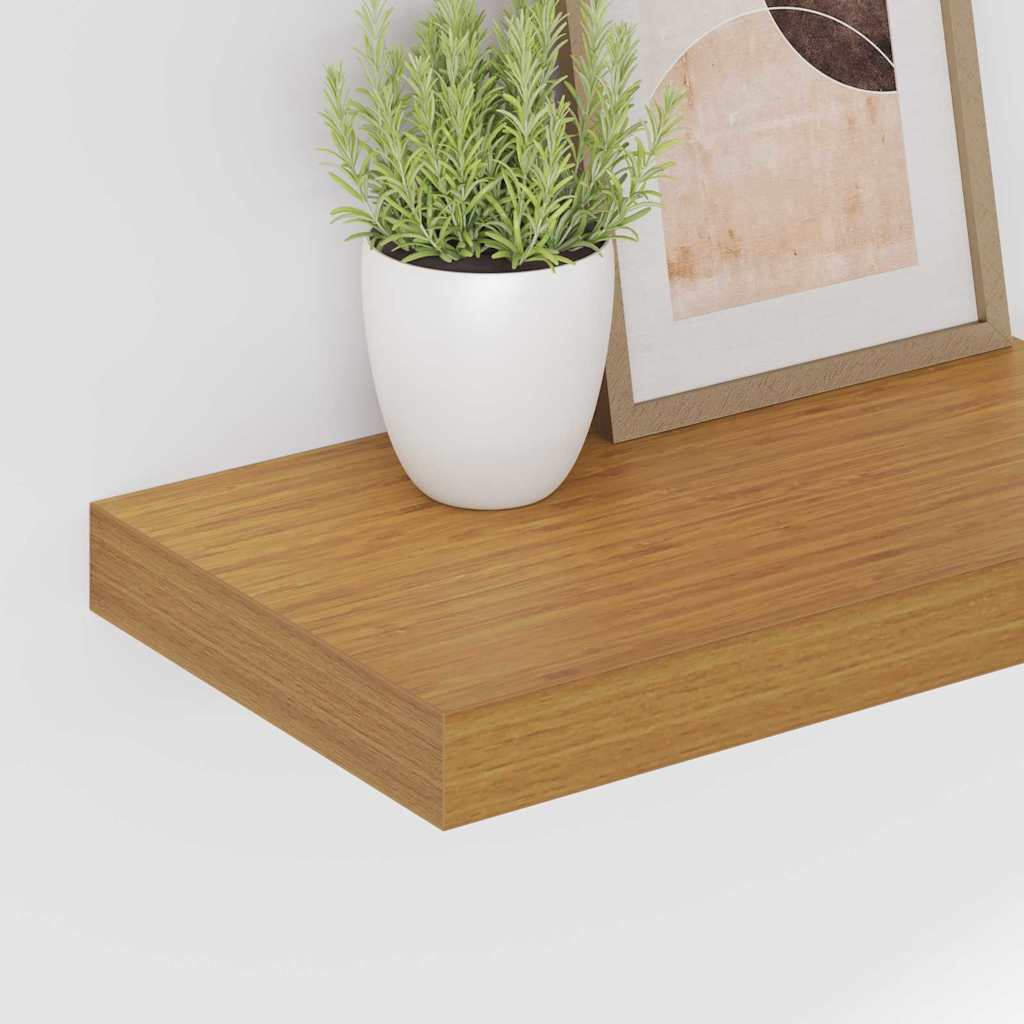 Polica na zidu 2 pcs Bež 40 x 23,5 x 4 cm Konstruirano drvo