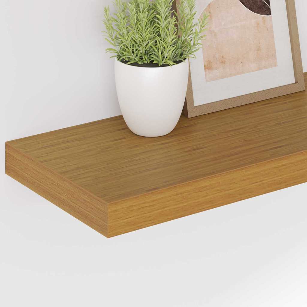 Polica na zidu 2 pcs Bež 60 x 23,5 x 4 cm Konstruirano drvo