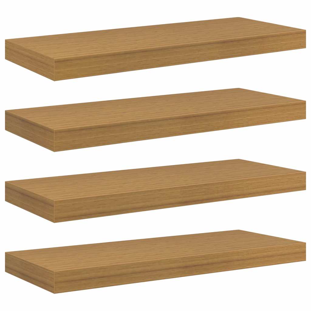 Polica na zidu Zidne 4 pcs Bež 60 x 23 x 4 cm Konstruirano drvo