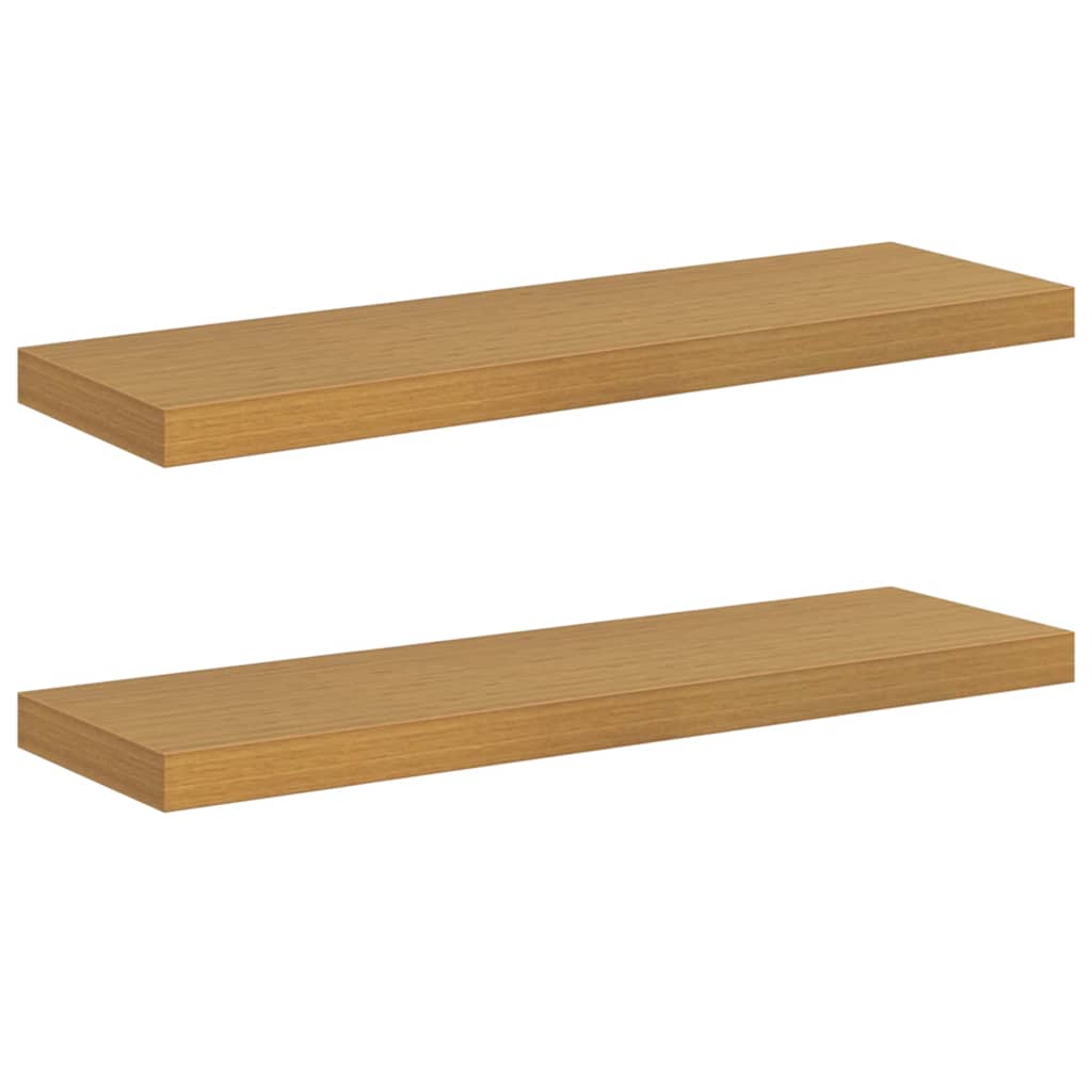 Polica na zidu 2 pcs Bež 90 x 23,5 x 4 cm Konstruirano drvo
