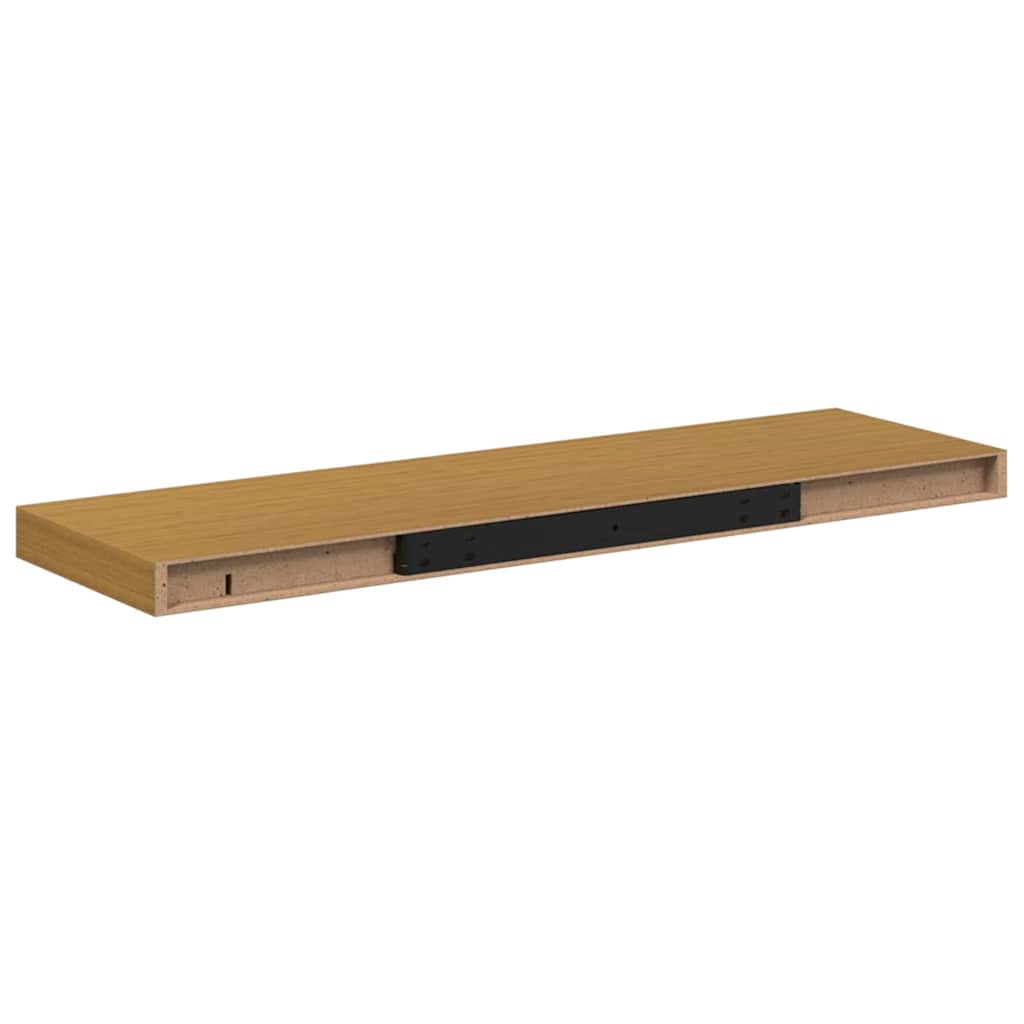 Polica na zidu 2 pcs Bež 90 x 23,5 x 4 cm Konstruirano drvo