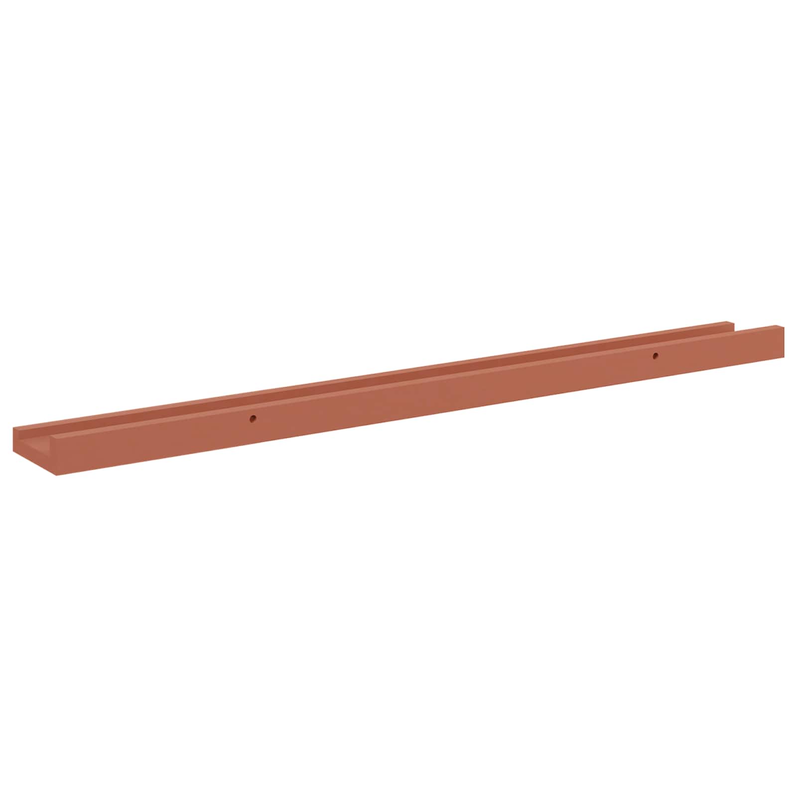 Polica na zidu 2 pcs Crvena 80 x 9 x 3 cm Konstruirano drvo