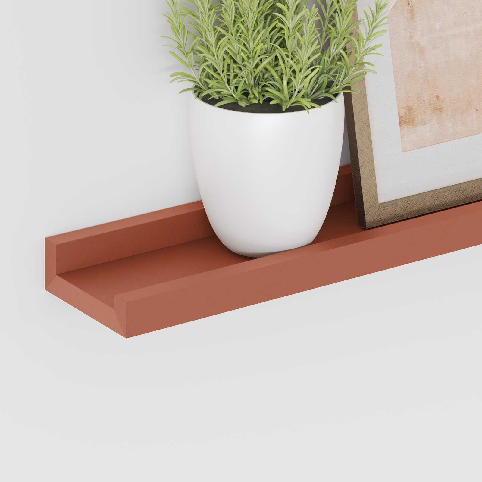 Polica na zidu 2 pcs Crvena 115 x 9 x 3 cm Konstruirano drvo