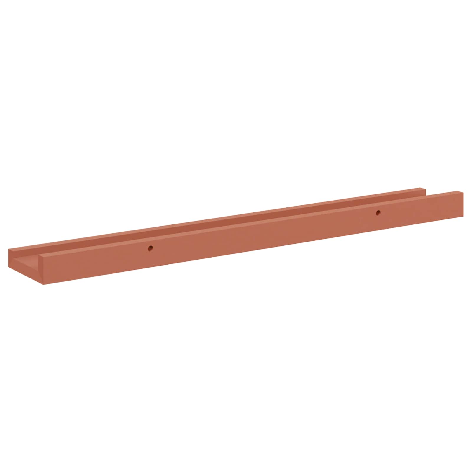 Polica na zidu 4 pcs Crvena 60 x 9 x 3 cm Konstruirano drvo