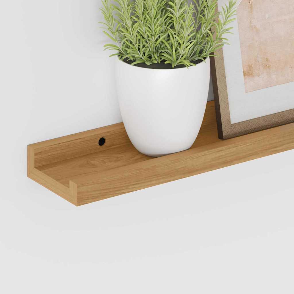 Polica na zidu 2 pcs Smeđa 40 x 9 x 3 cm Konstruirano drvo