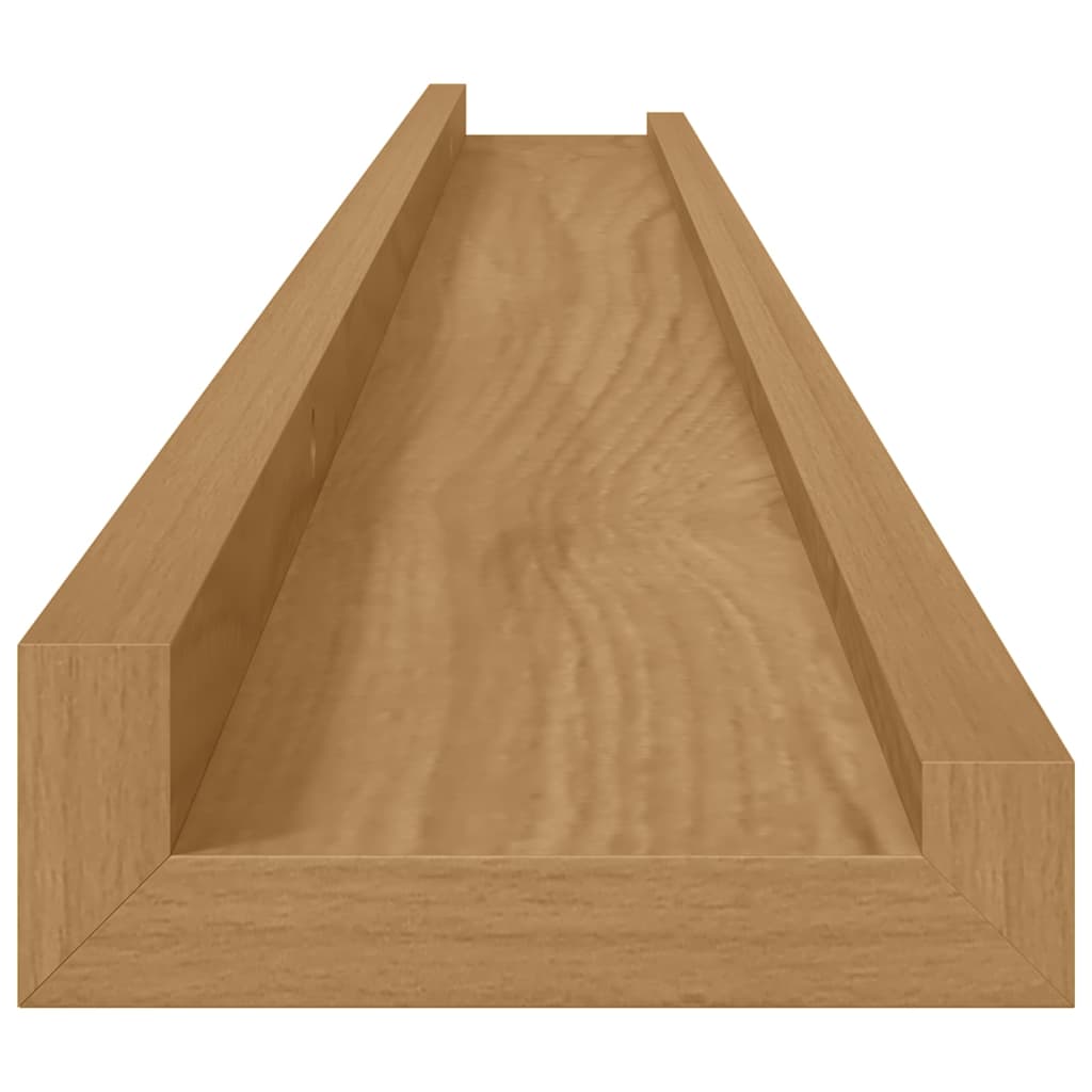 Polica na zidu 2 kom. Smeđa 100 x 9 x 3 cm Konstruirano drvo