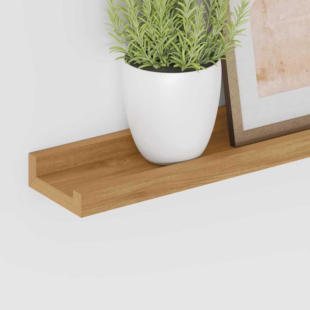Polica na zidu 4 pcs Smeđa 60 x 9 x 3 cm Konstruirano drvo