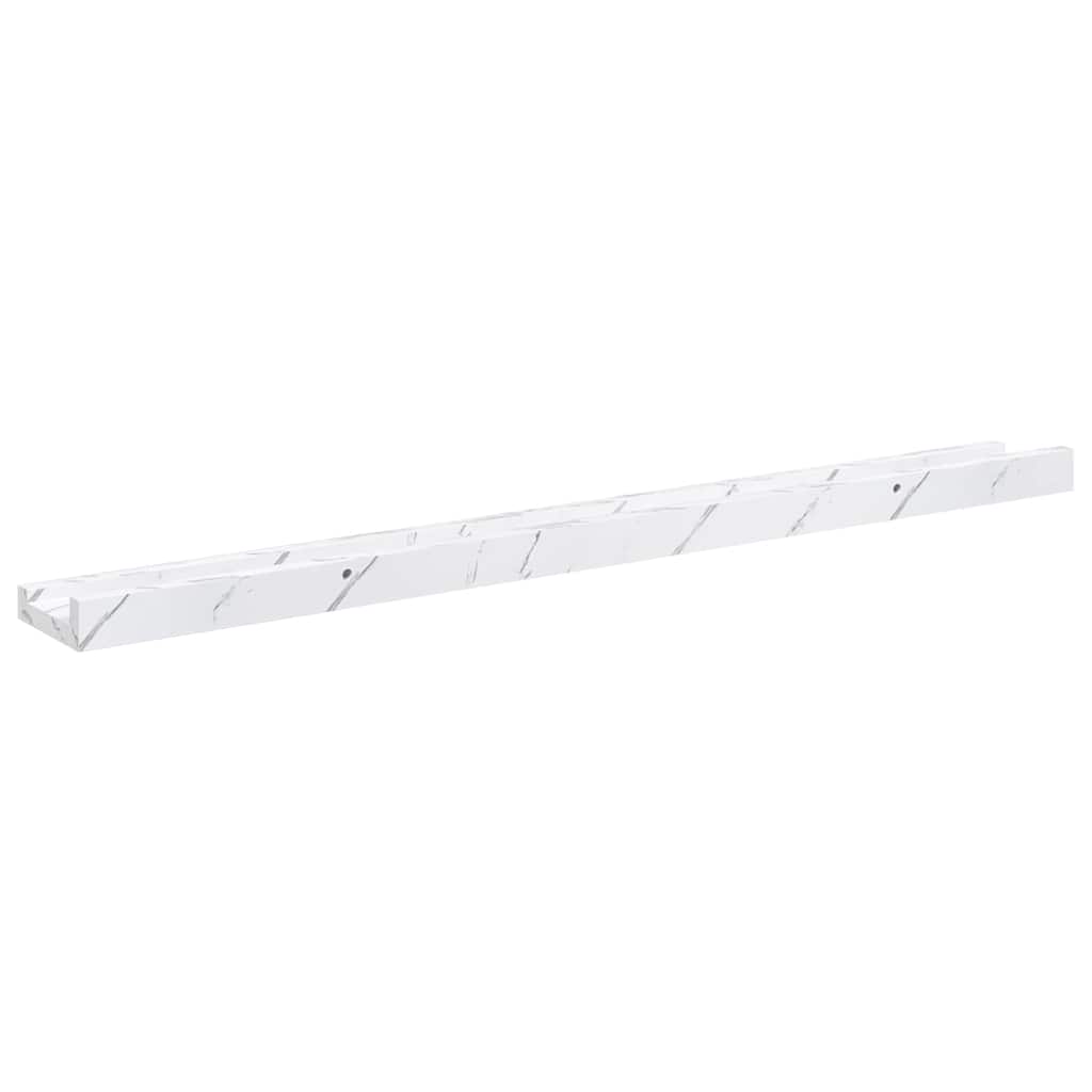 Polica na zidu s policom 4 pcs Bijeli mramor 80 x 9 x 3 cm