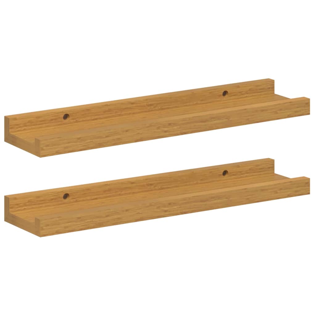 Polica na zidu Zidne 2 pcs Bež 40 x 9 x 3 cm Konstruirano drvo