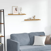 Polica na zidu Zidne 2 pcs Bež 60 x 9 x 3 cm Konstruirano drvo